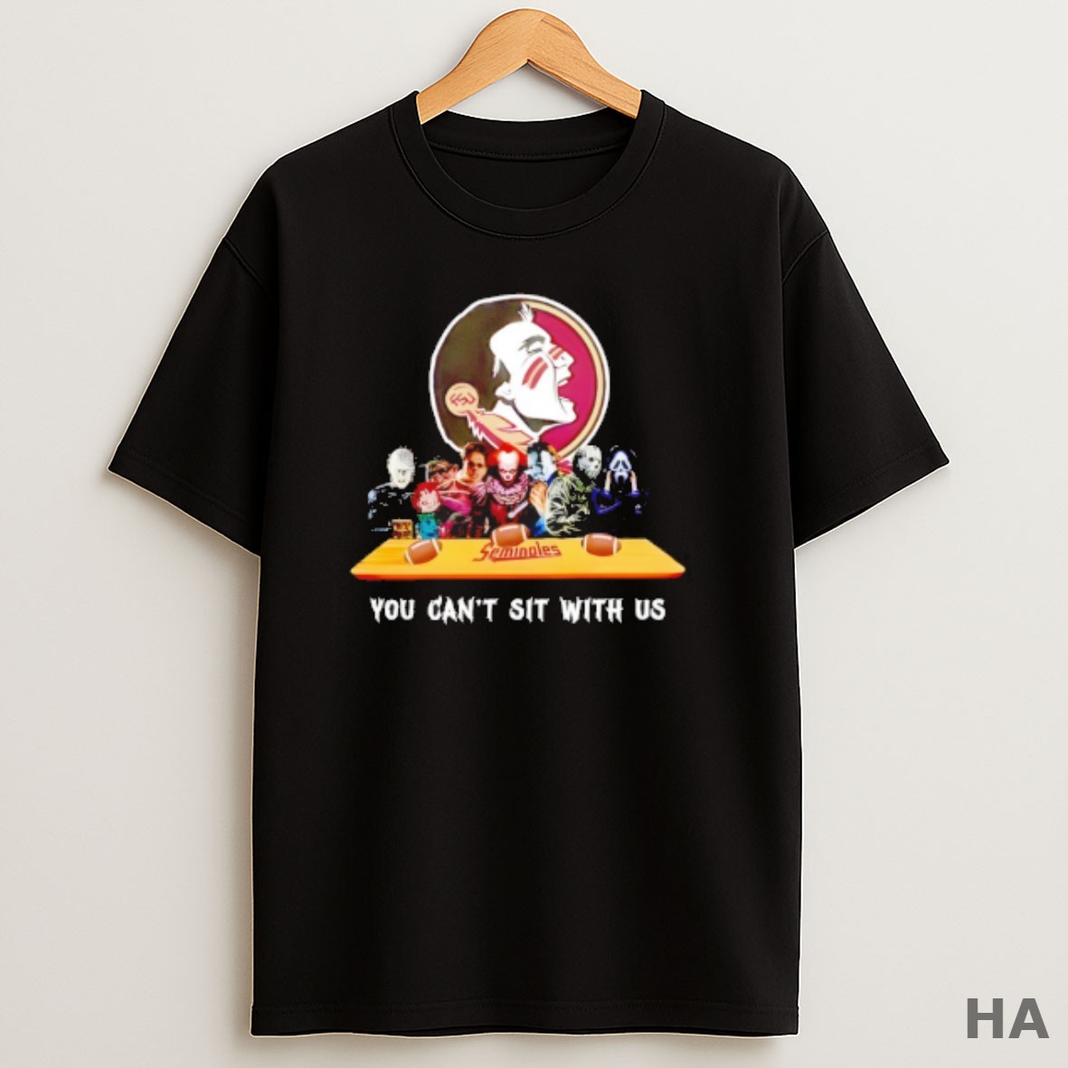 Official Florida State Seminoles Horror Movie Characters You Cant Sit With Us Halloween T Shirt