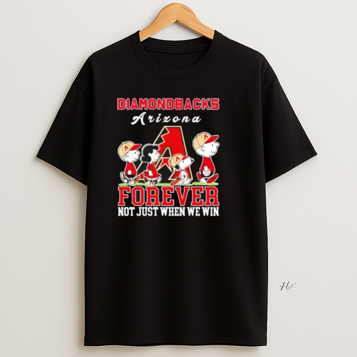 Official Forever Arizona Diamondbacks Snoopy And Peanuts Forever Not Just When We Win T Shirt