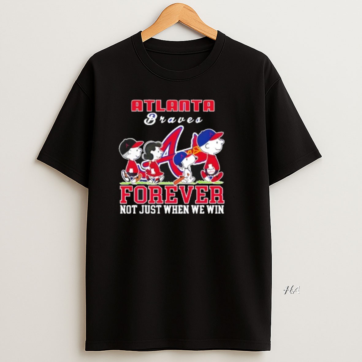 Official Forever Atlanta Braves Snoopy And Peanuts Forever Not Just When We Win T Shirt