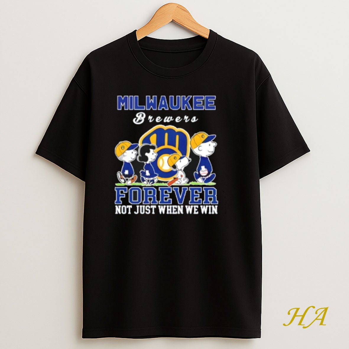 Official Forever Milwaukee Brewers Snoopy And Peanuts Forever Not Just When We Win T Shirt