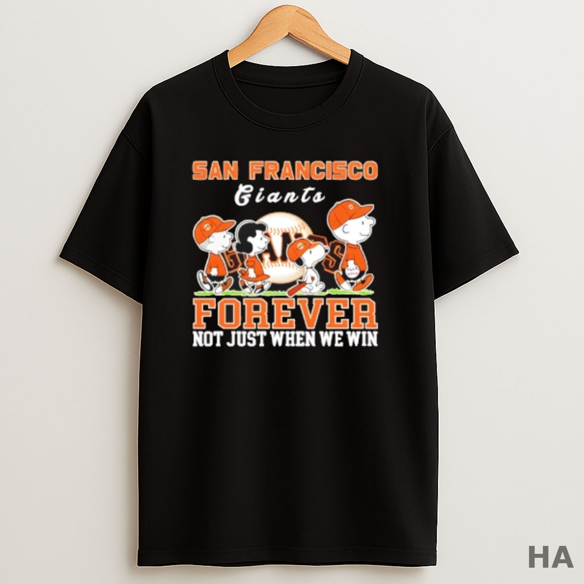 Official Forever San Francisco Giants Snoopy And Peanuts Forever Not Just When We Win T Shirt