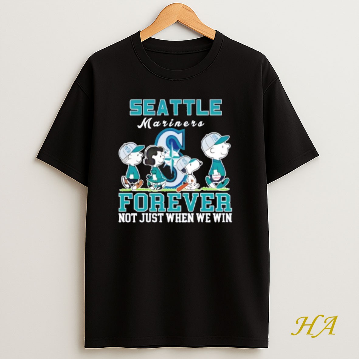 Official Forever Seattle Mariners Snoopy And Peanuts Forever Not Just When We Win T Shirt
