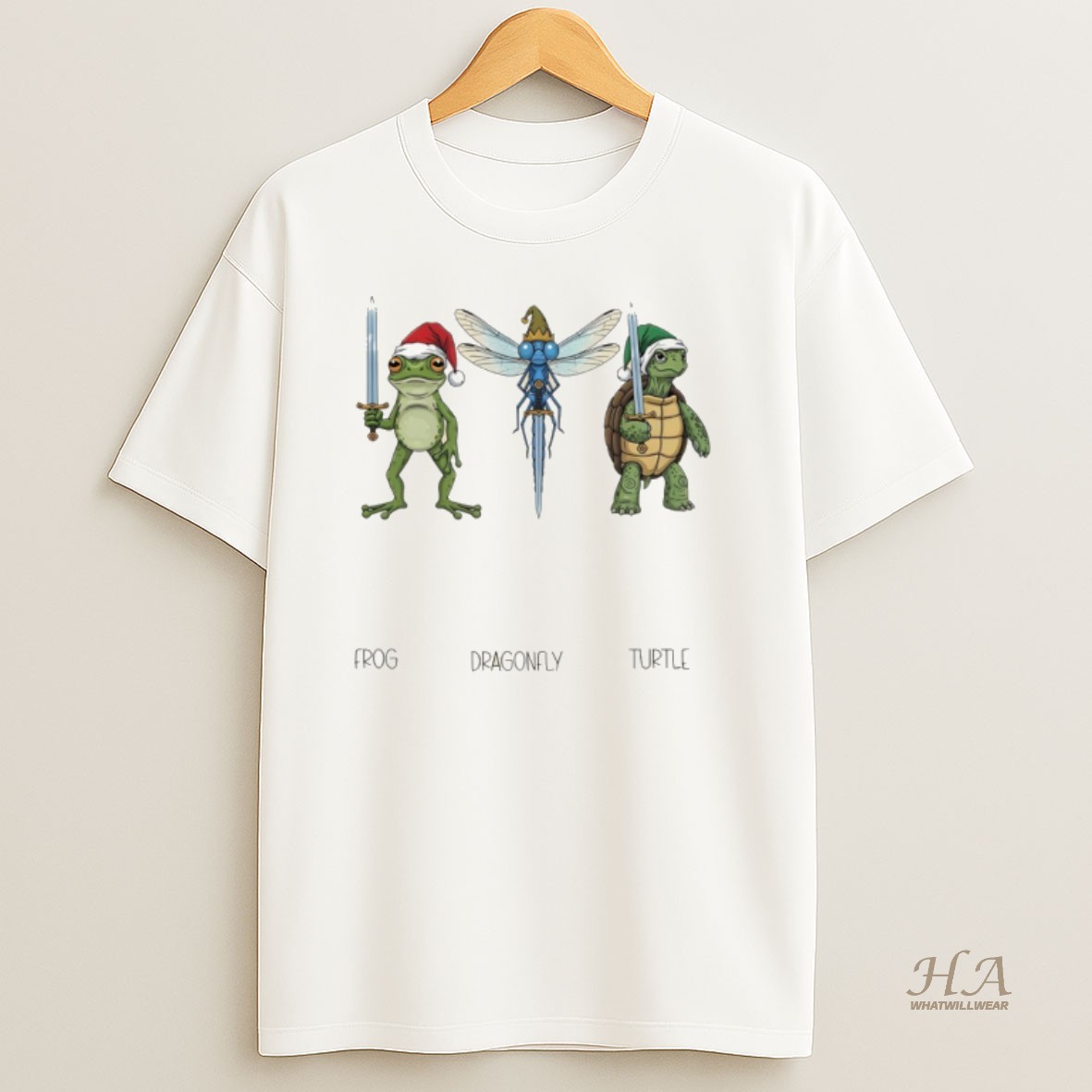 Official Frog Dragonfly Turtle Knights Fdt Anti Trump Christmas Shirt