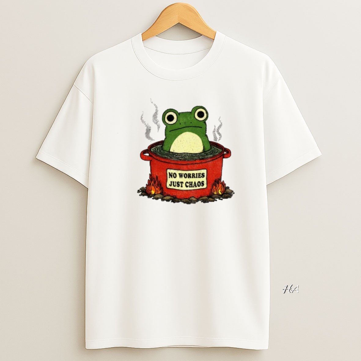 Official Frog No Worries Just Chaos Funny Meme T Shirt