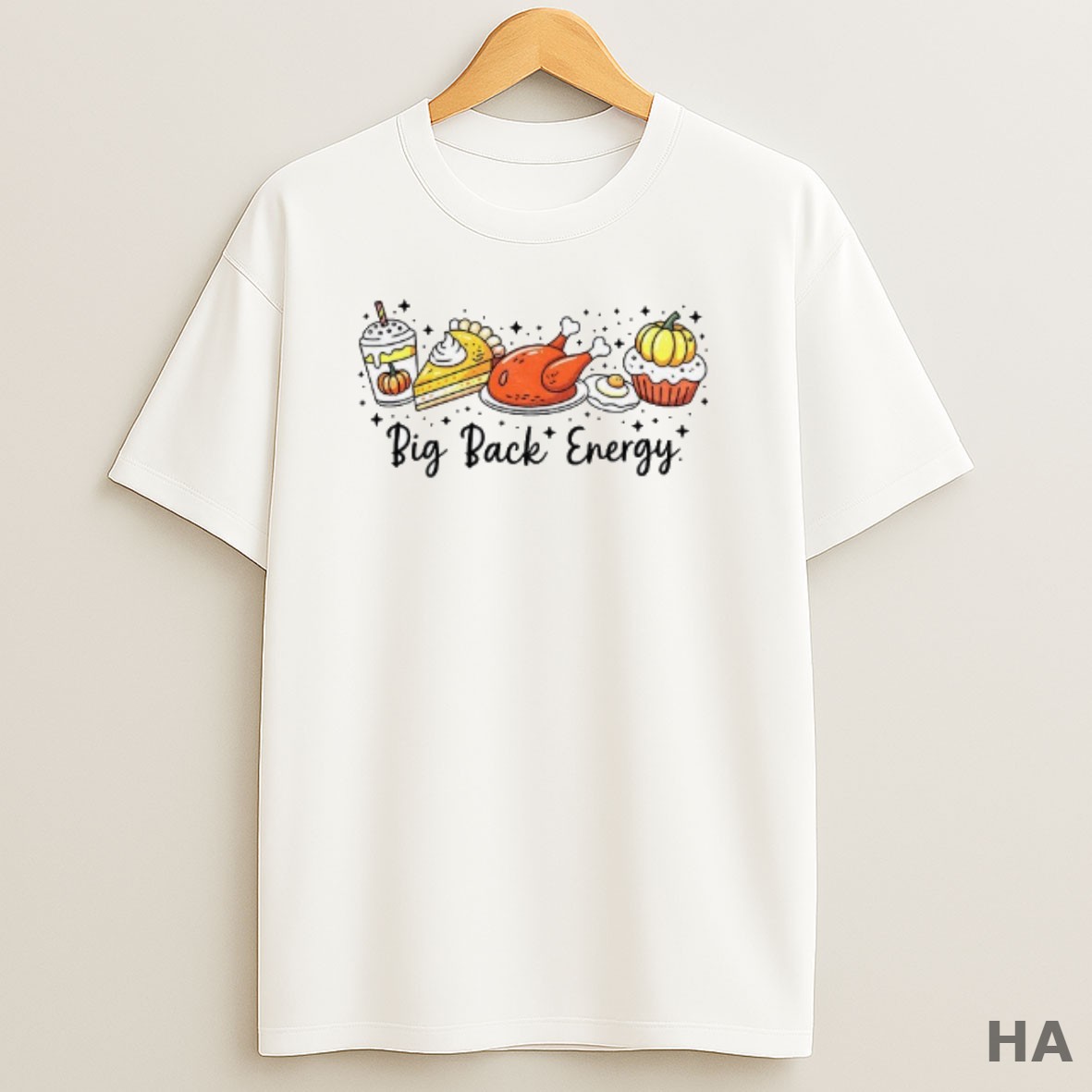 Official Funny Thanksgiving Big Back Energy Food Halloween Vintage T Shirt