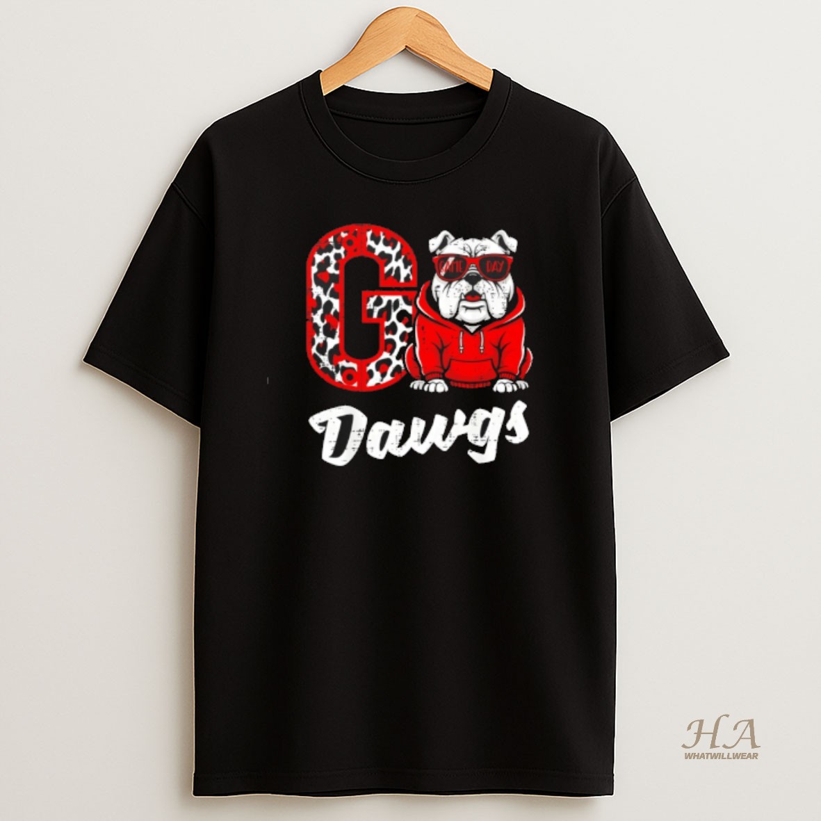 Official Go Dawgs Mascot Bulldog Football T Shirt