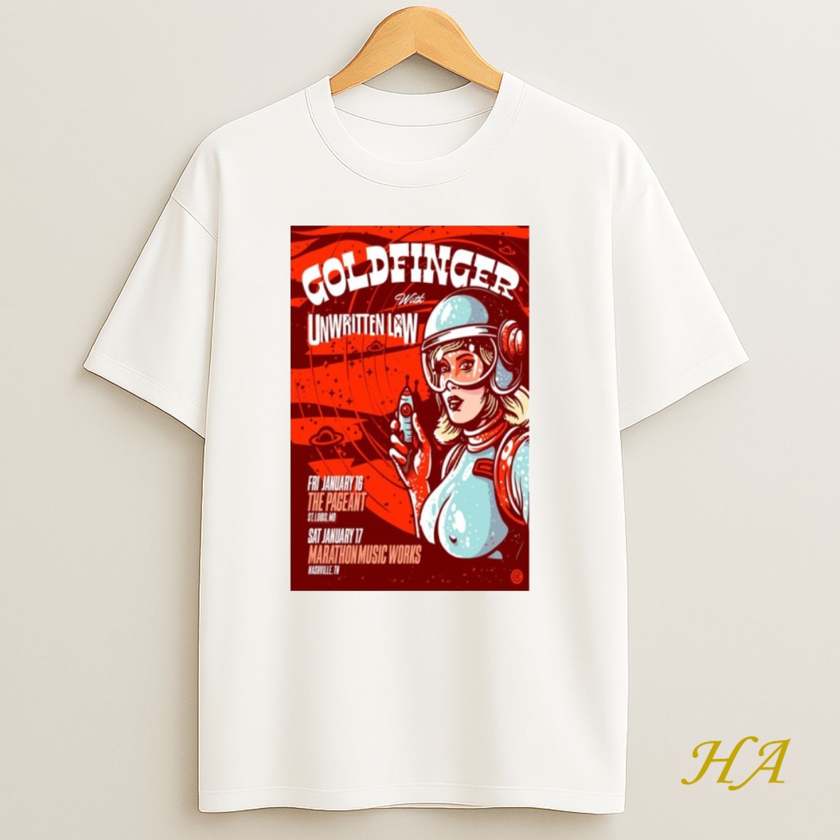 Official Goldfinger With Unwritten Law January 16 17 2026 Shows Shirt