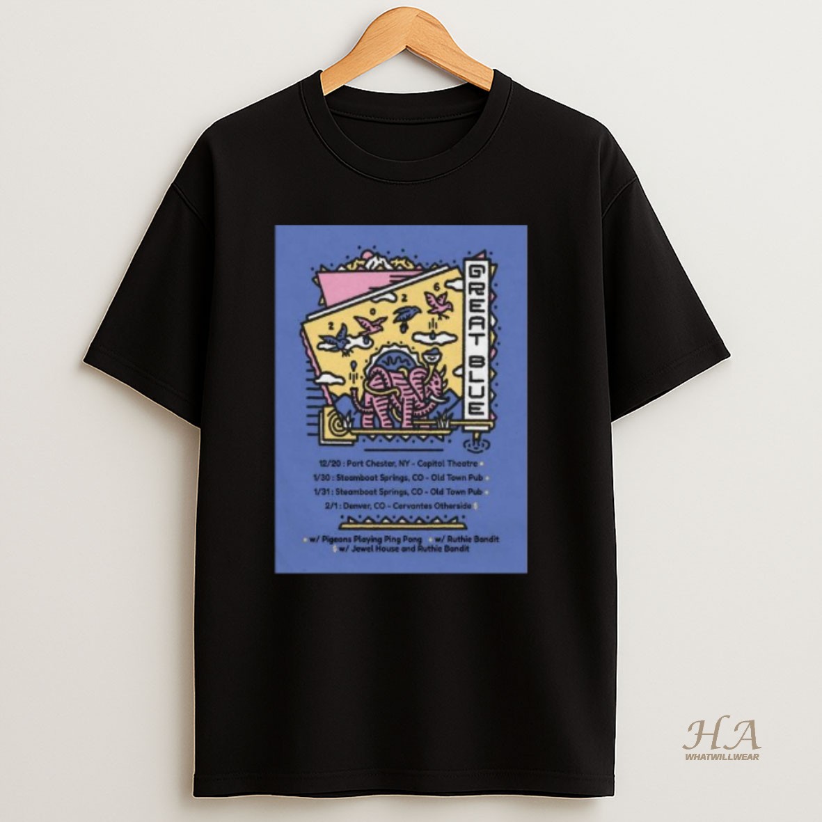 Official Great Blue Colorado Tour 2025 2026 Long Sleve T Shirt