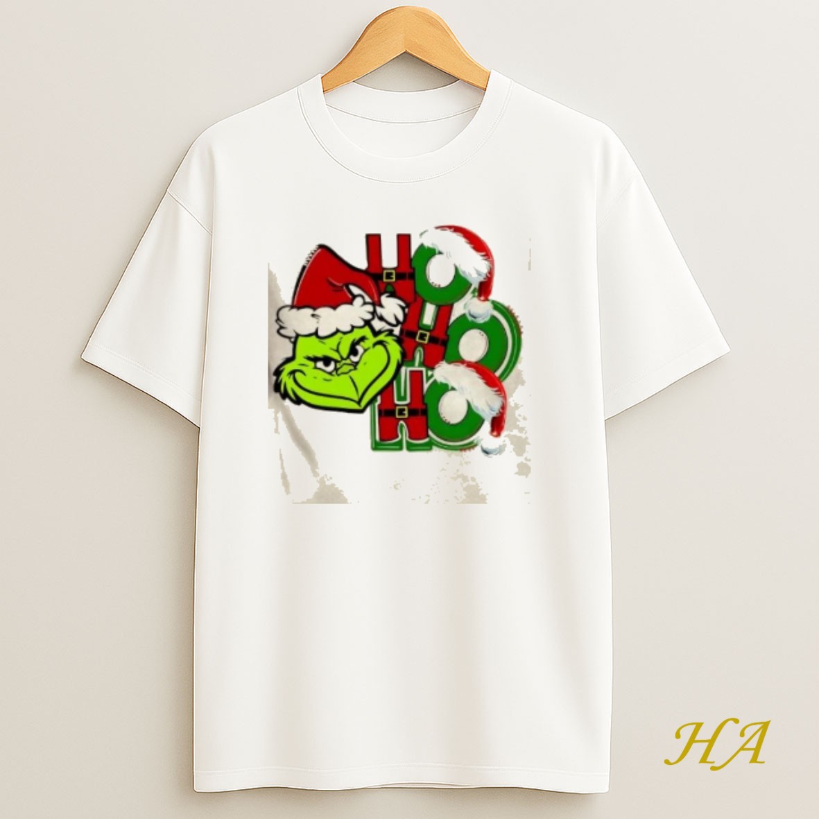 Official Grinch Ho Ho Ho Santa Hat Merry Christmas T Shirt
