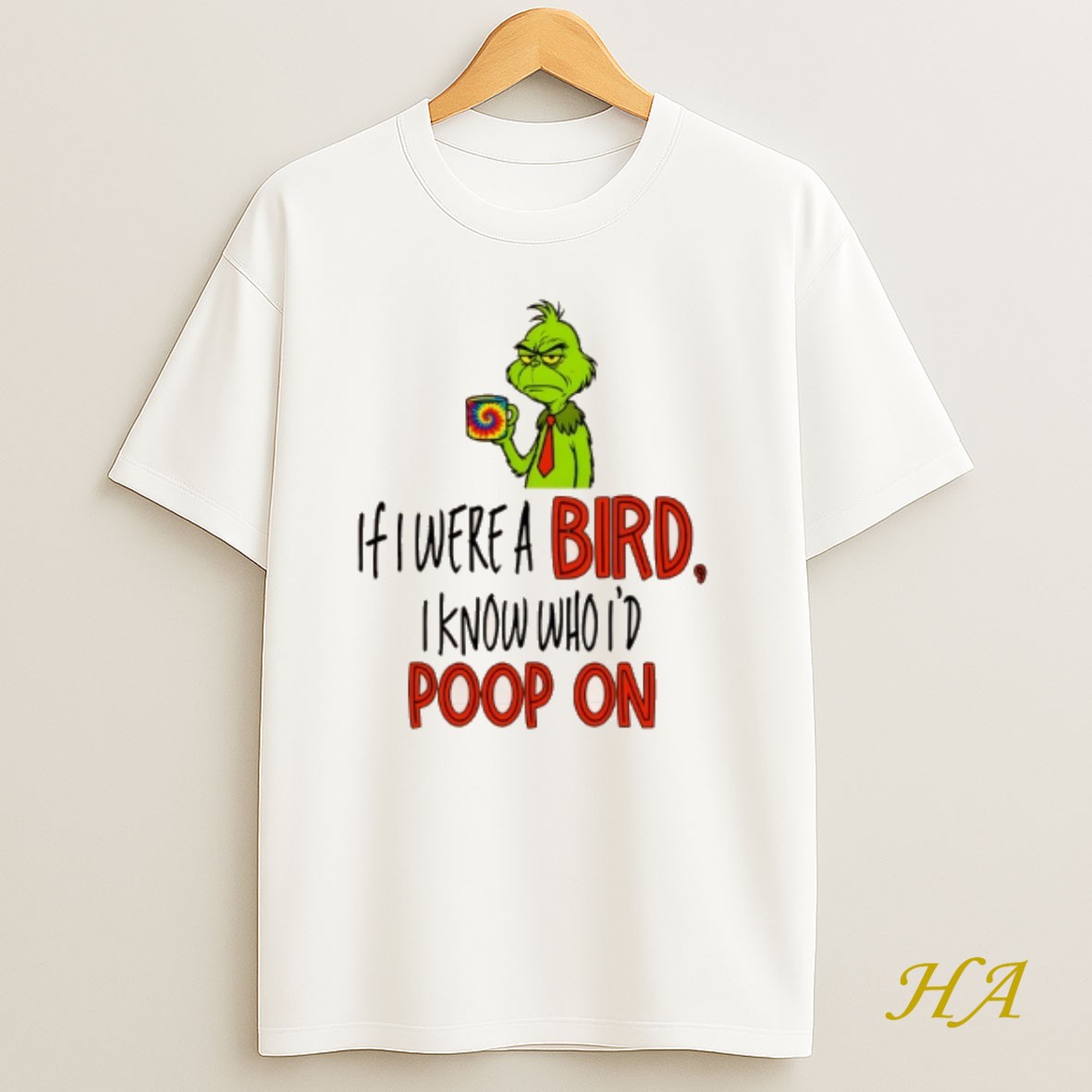 Official Grinch If I Were A Bird I Know Who Id Poop On Christmas Shirt