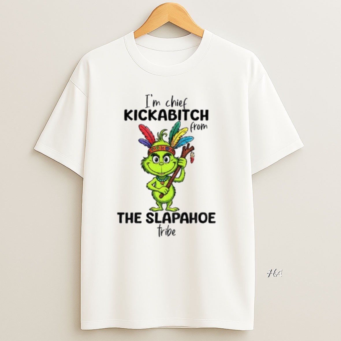 Official Grinch Native Im Chief Kickabitch From The Slapahoe Tribe Christmas T Shirt