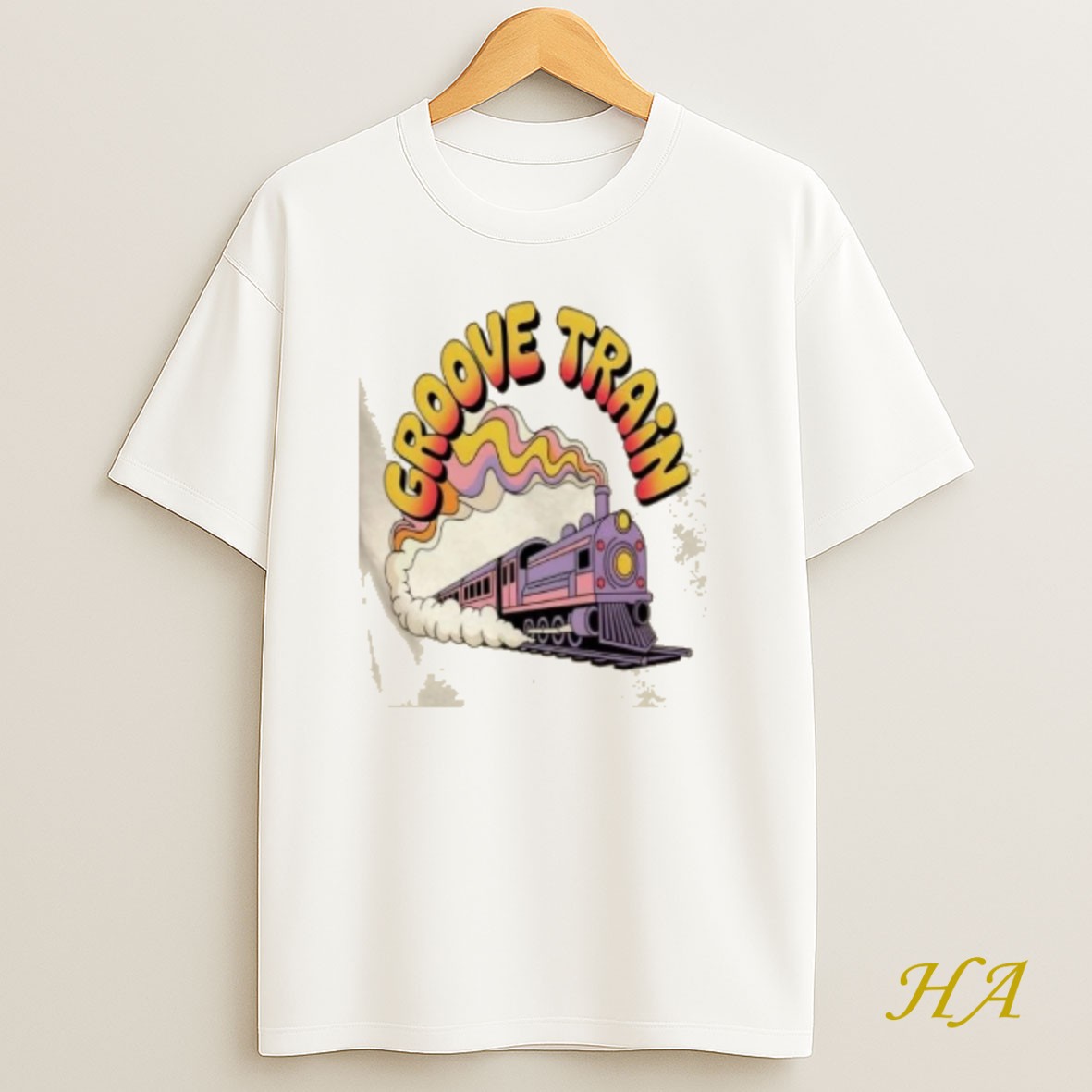 Official Groove Train Retro Funky 70s Disco T Shirt