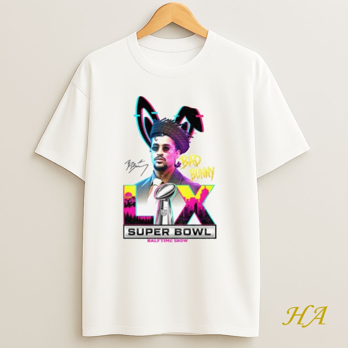 Official Halftime Bad Bunny Super Bowl Signature Nfl Shirt