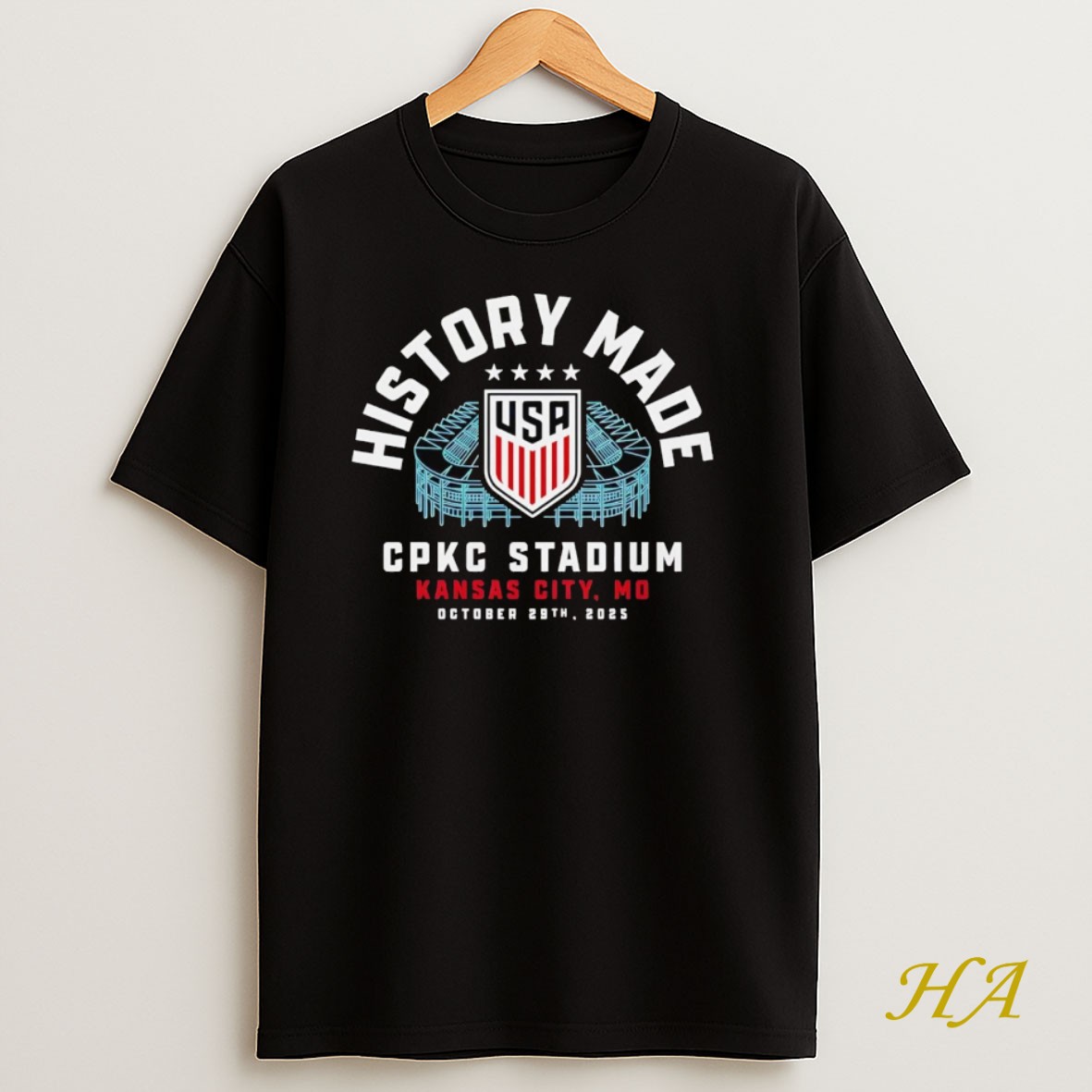 Official History Made Cpkc Stadium Kansas City 2025 Uswnt T Shirt
