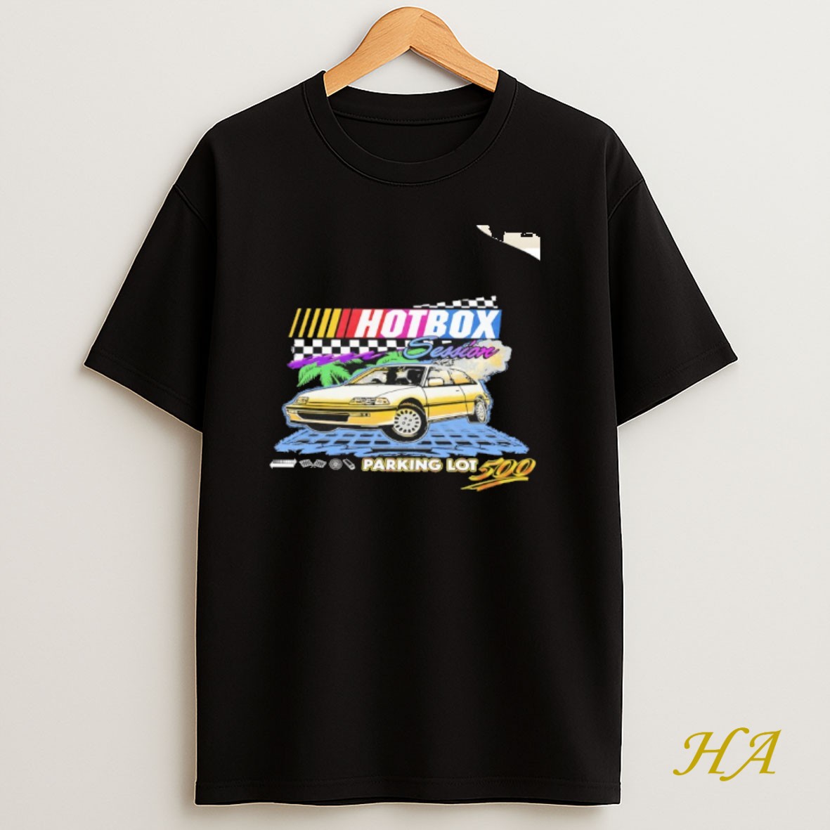 Official Hotbox Session Parking Lot 500 Nascar Parody Logo Shirt