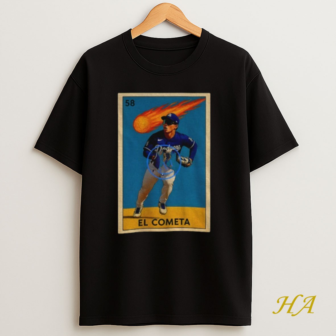 Official Hyeseong Kim El Cometa Los Angeles Dodgers Mlb Baseball 2025 Card T Shirt