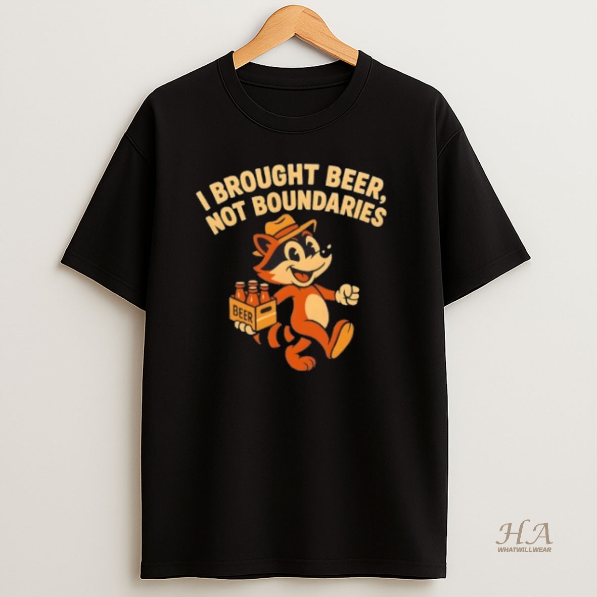 Official I Brought Beer Not Campsite Boundaries T Shirt