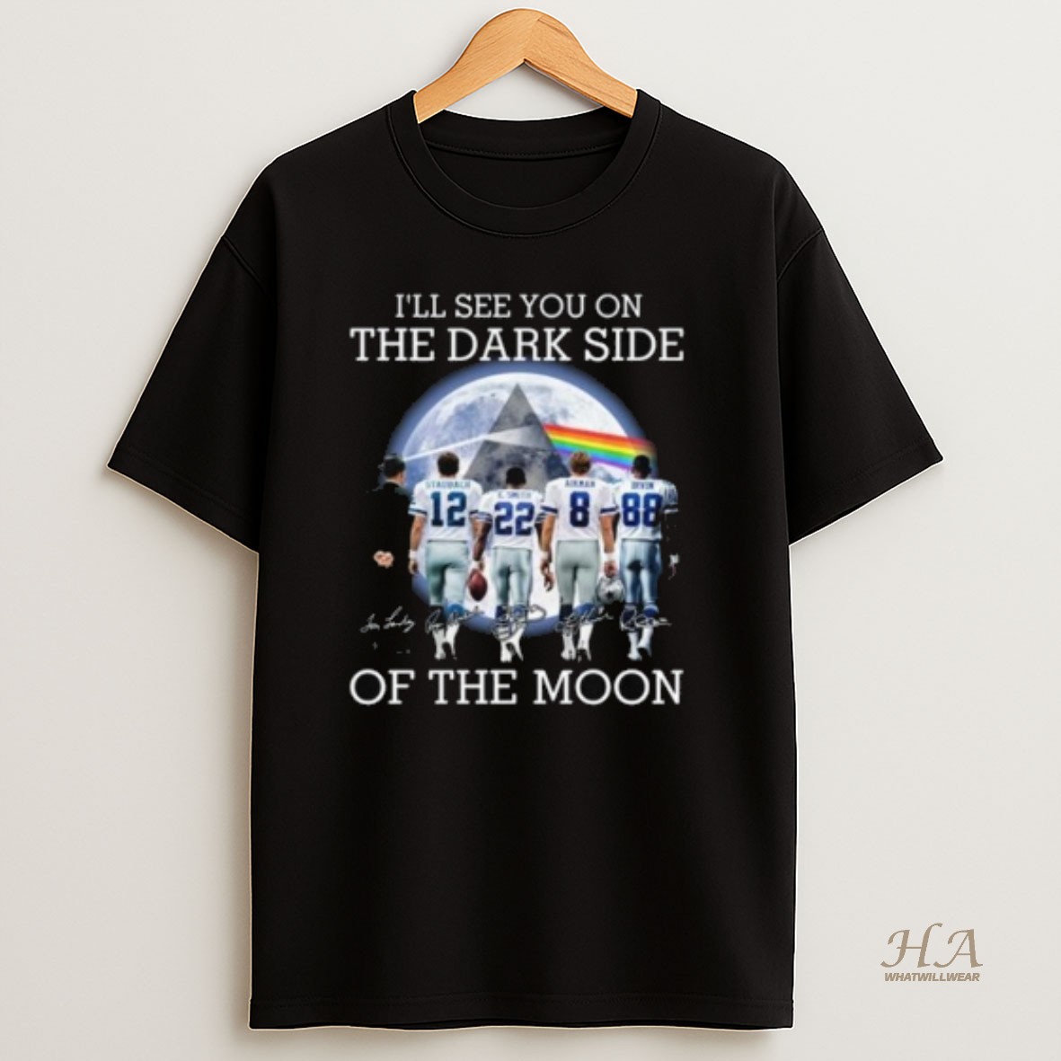 Official Ill See You On The Dark Side Of The Moon Dallas Cowboys Legends Signatures 2025 Long Sleve T Shirt