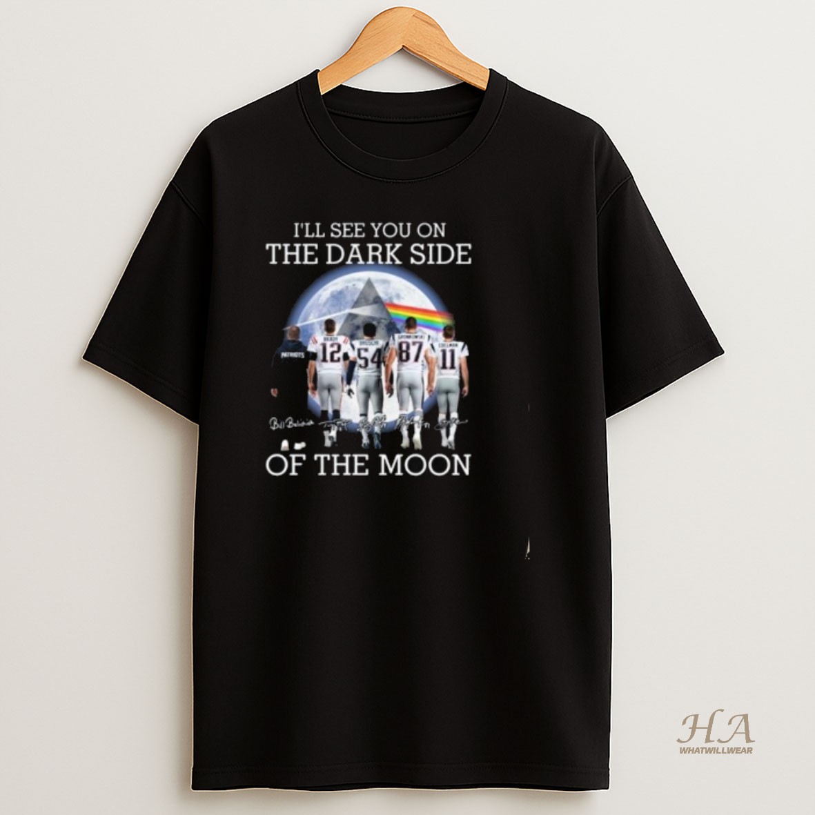 Official Ill See You On The Dark Side Of The Moon New England Patriots Legends Signatures 2025 Long Sleve T Shirt