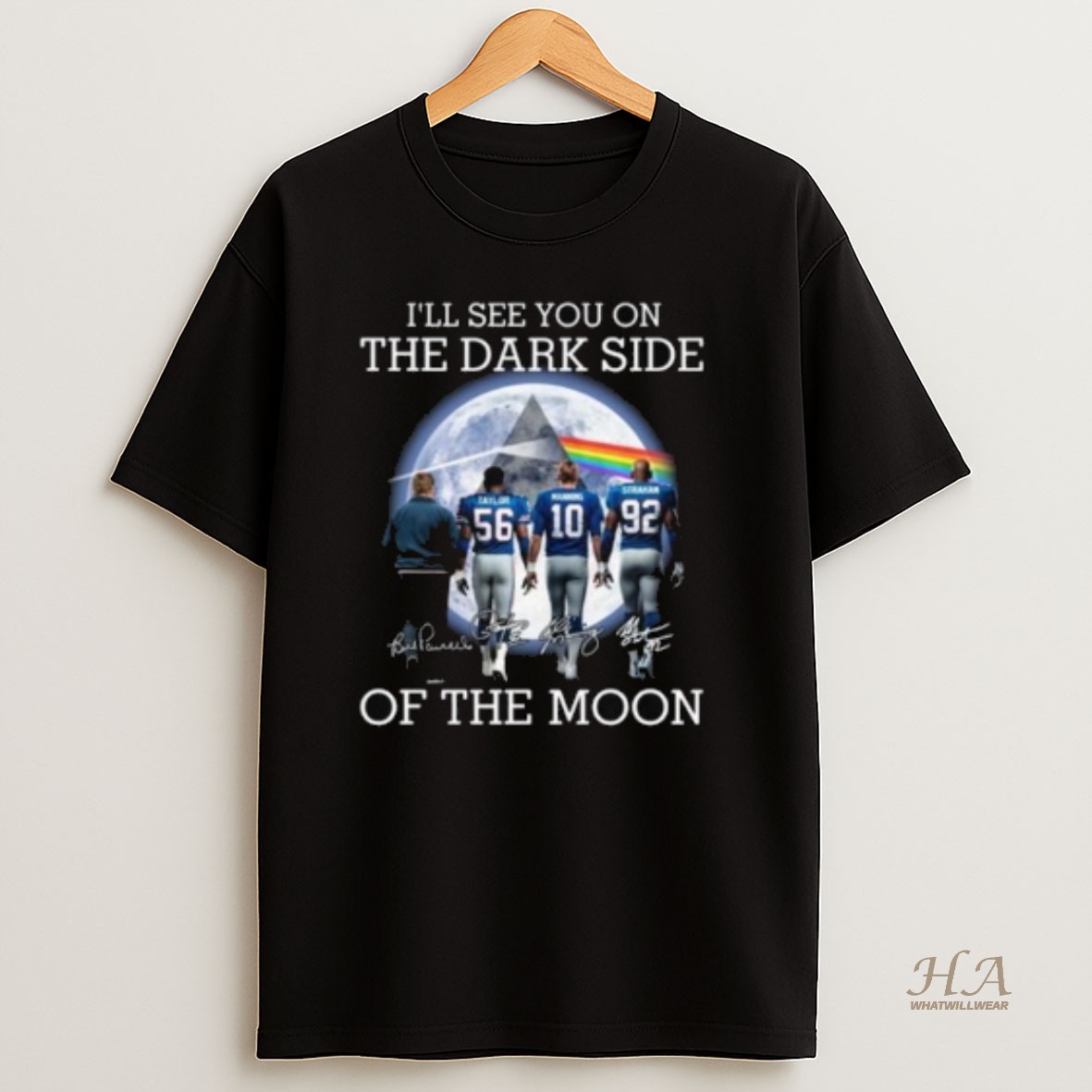 Official Ill See You On The Dark Side Of The Moon New York Giants Legends Signatures 2025 Long Sleve T Shirt