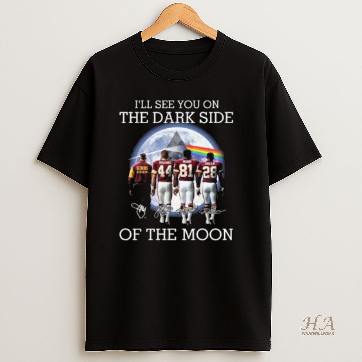 Official Ill See You On The Dark Side Of The Moon Washington Redskins Legends Signatures 2025 Long Sleve T Shirt