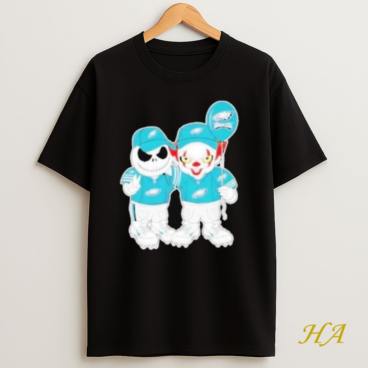 Official Jack Skellington And Clown It X Philadelphia Eagles Happy Halloween 2025 Shirts Shirt