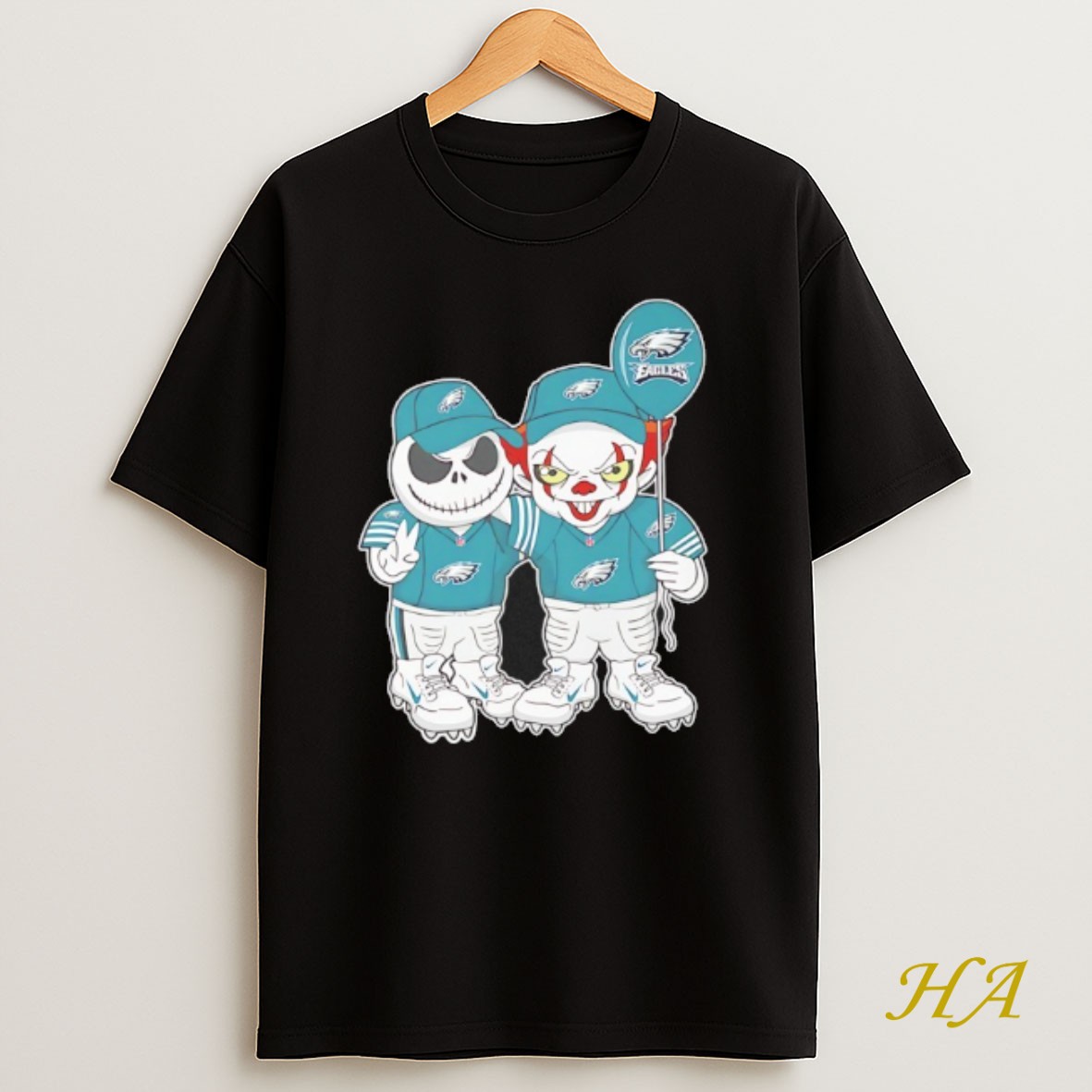 Official Jack Skellington And Pennywise X Philadelphia Eagles Shirt