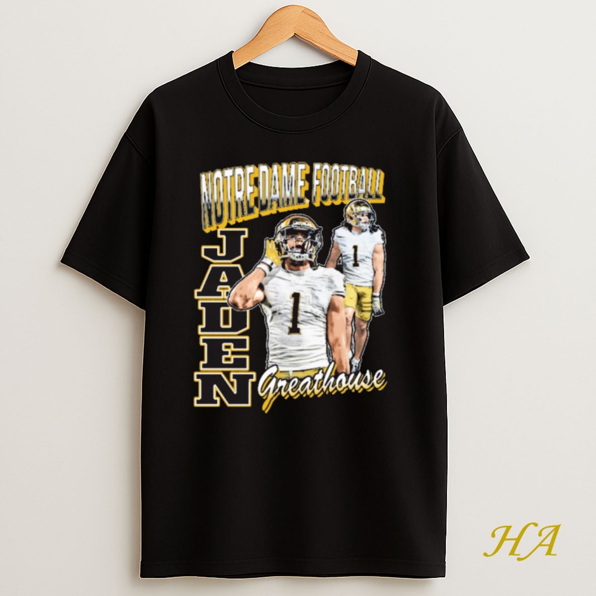 Official Jaden Greathouse 90s Notre Dame Fighting Irish Football Ncaa 2025 Shirt