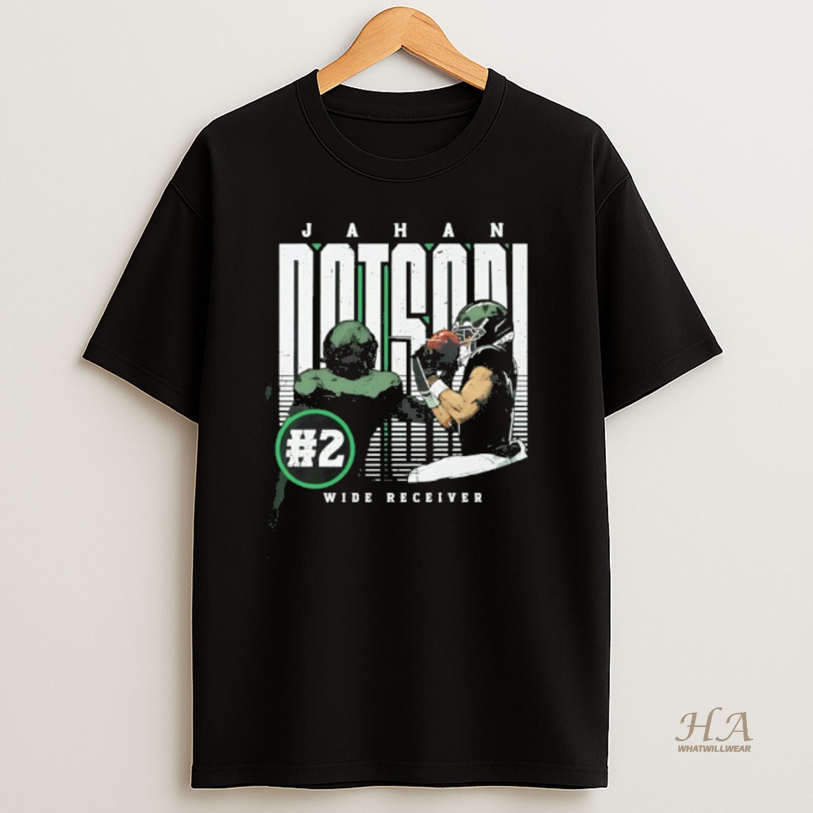 Official Jahan Dotson 2 Philadelphia Eagles Mossed Graphic Shirt