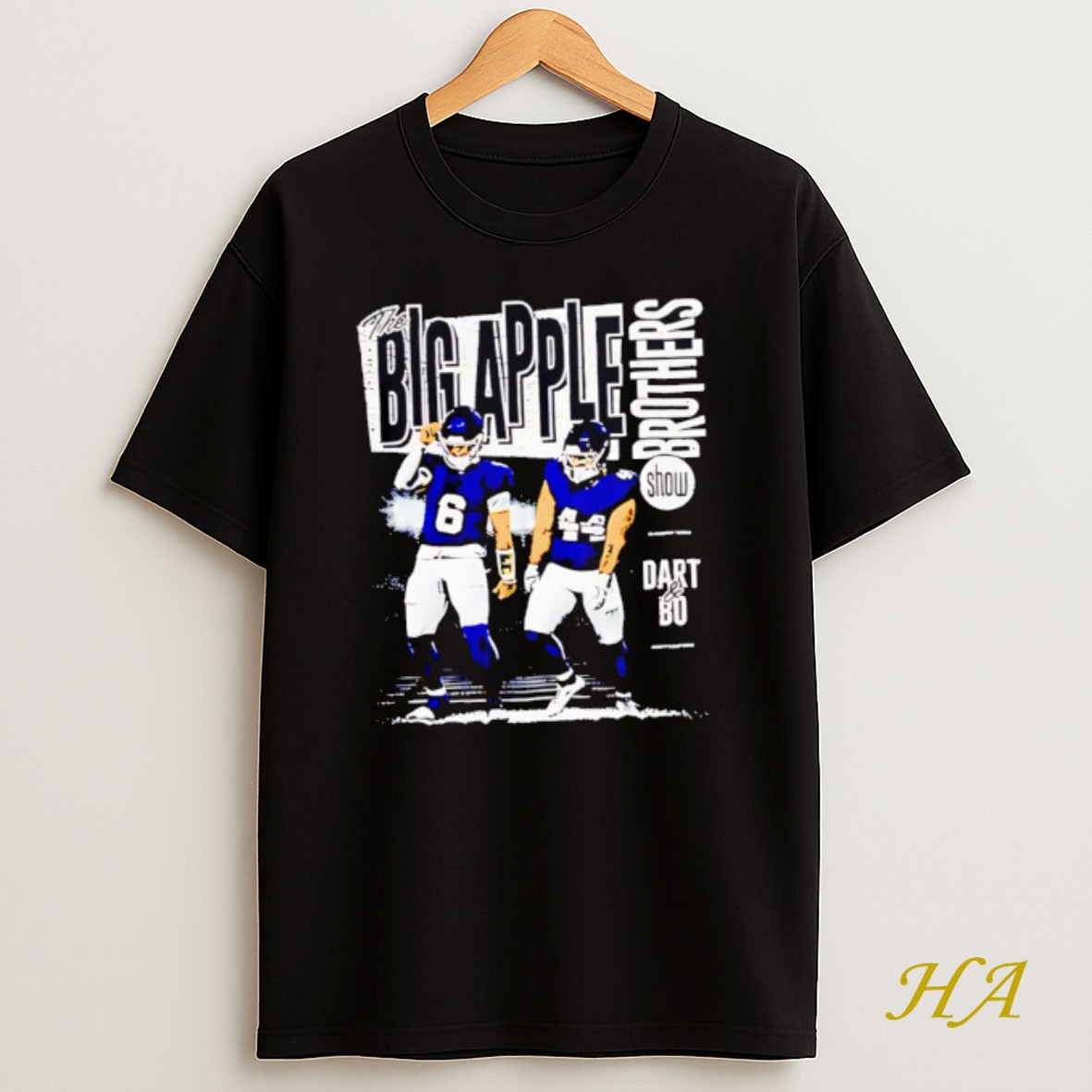 Official Jaxson Dart And Cam Skattebo New York Giants Big Apple Brothers T Shirt