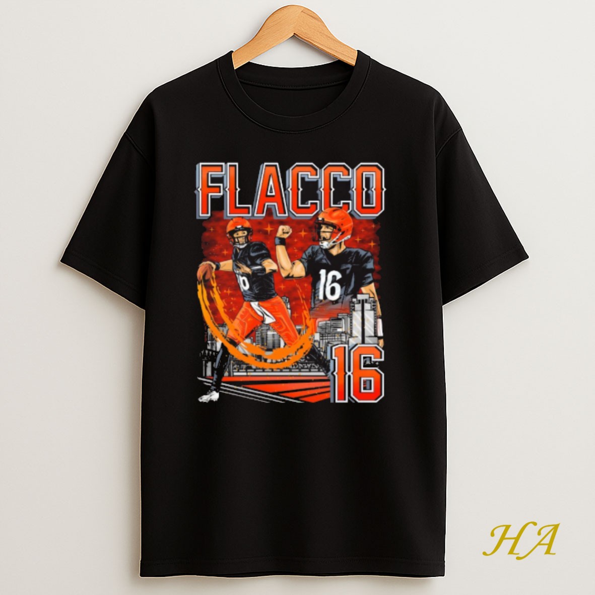 Official Joe Flacco Cincinnati Bengals Nfl Planet Euphoria Artwork T Shirt