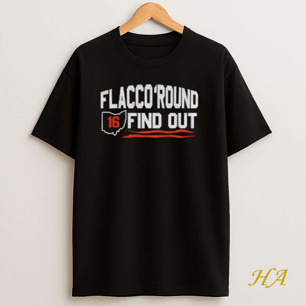 Official Joe Flacco Flacco Round And Find Out Cleveland Browns Football Nfl Playoff T Shirt
