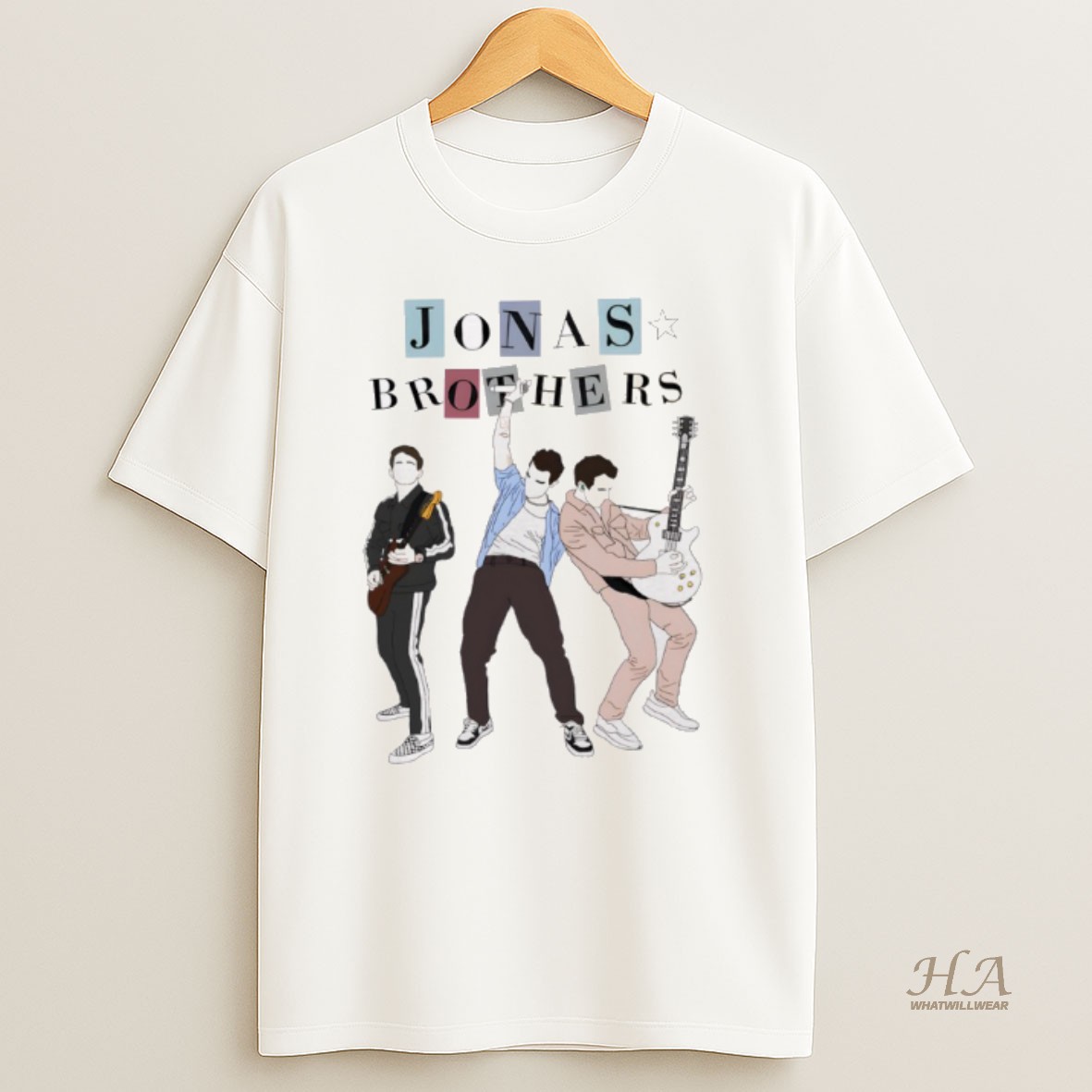 Official Jonas Brothers 20th Anniversary Tour Retro Style T Shirt