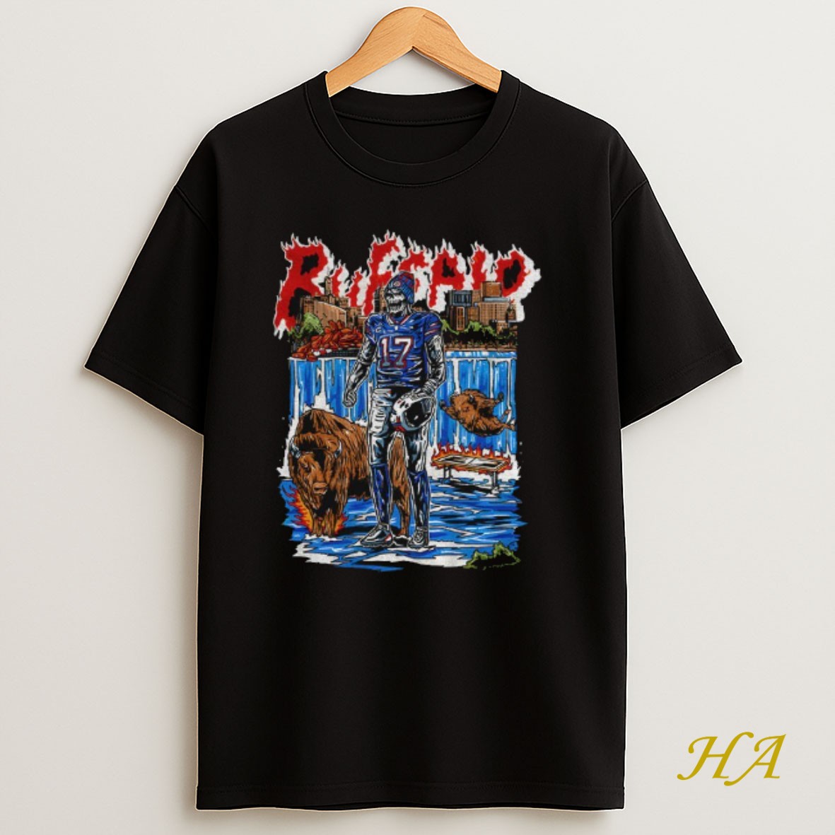 Official Josh Allen Buffalo Bills Football 17 Skeleton Nfl Shirt