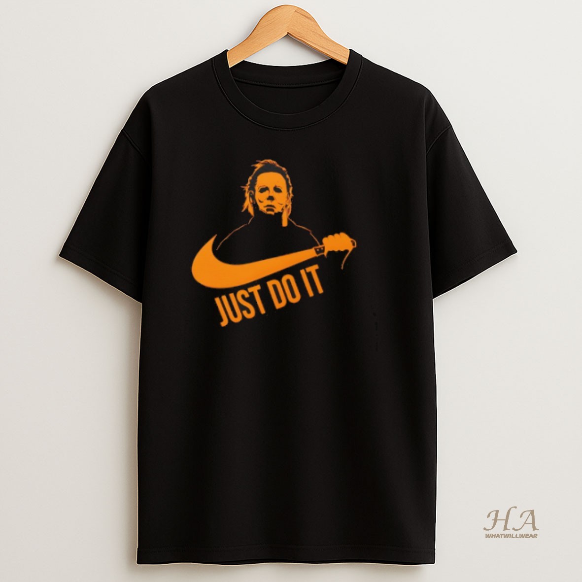 Official Just Do It Michael Myers Halloween Nike Logo T Shirt