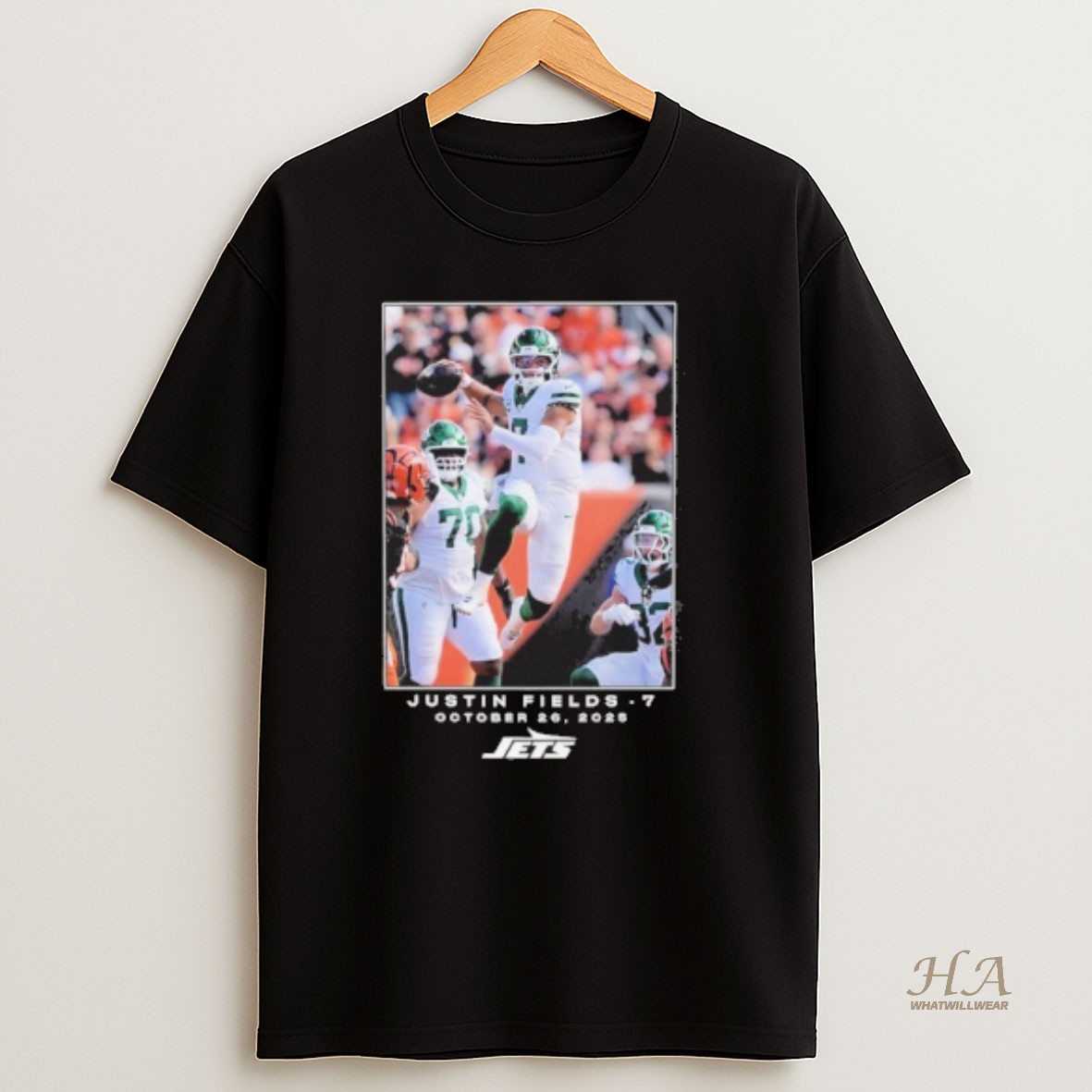 Official Justin Fields Black New York Jets Nfl Flash Features Week 8 T Shirt