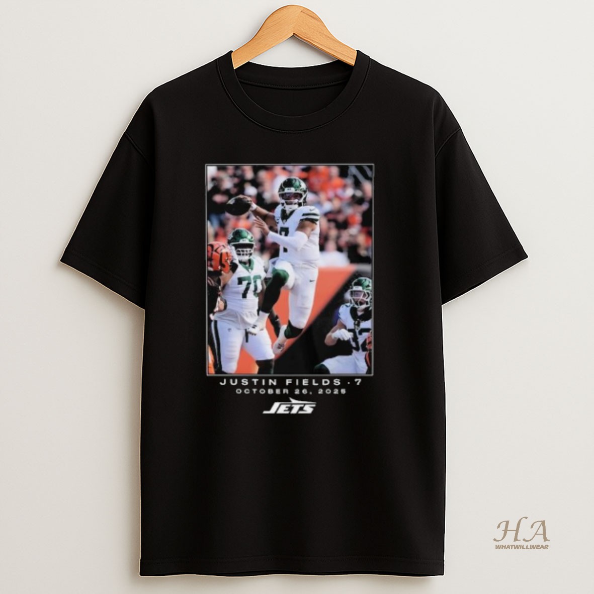 Official Justin Fields New York Jets Nfl Flash Features Week 8 Long Sleve T Shirt