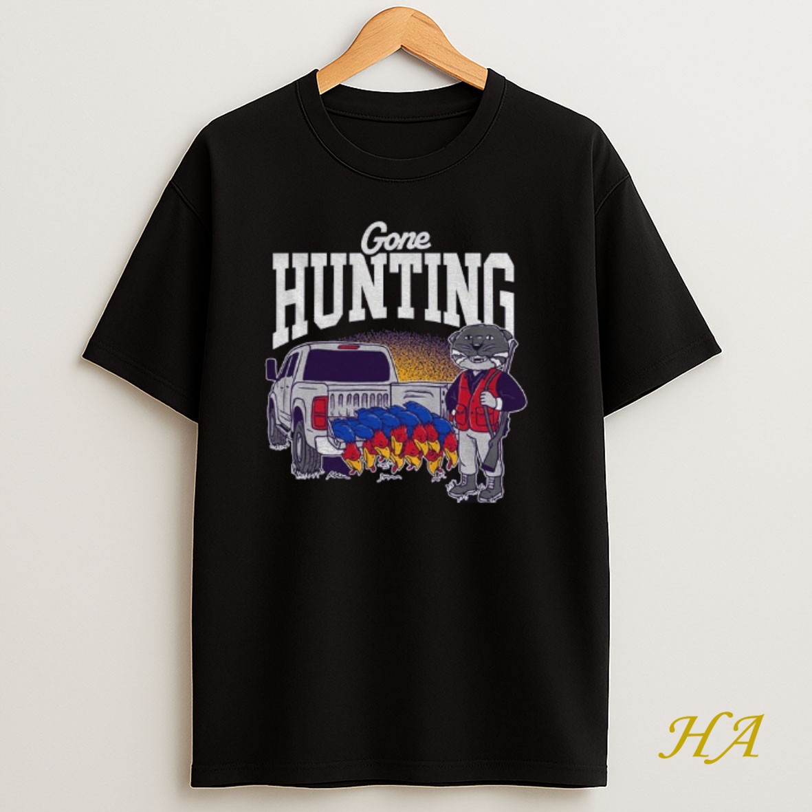 Official Kansas State Beat Kansas Jayhawks Gone Hunting Shirt