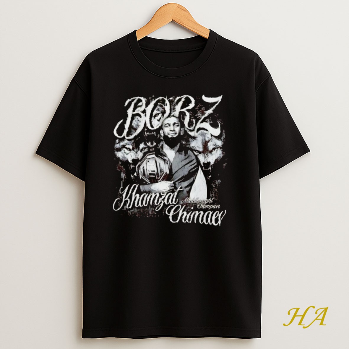 Official Khamzat Chimaev Borz Middleweight Champions T Shirt