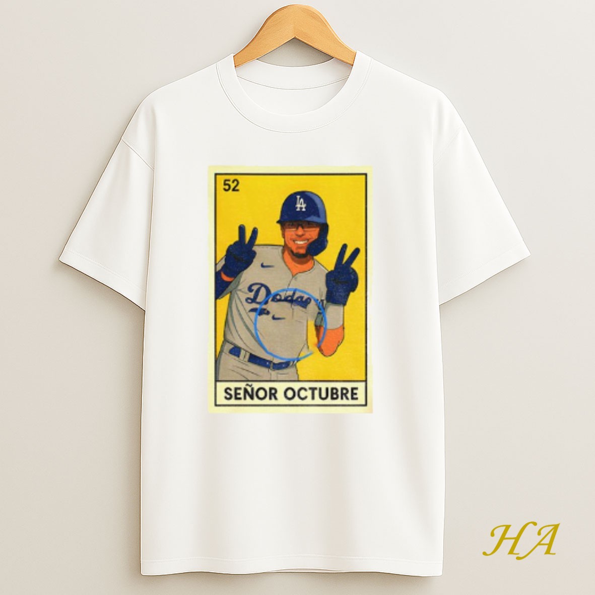 Official Kike Hernandez Senor Octubre Los Angeles Dodgers Mlb Baseball 2025 Card T Shirt