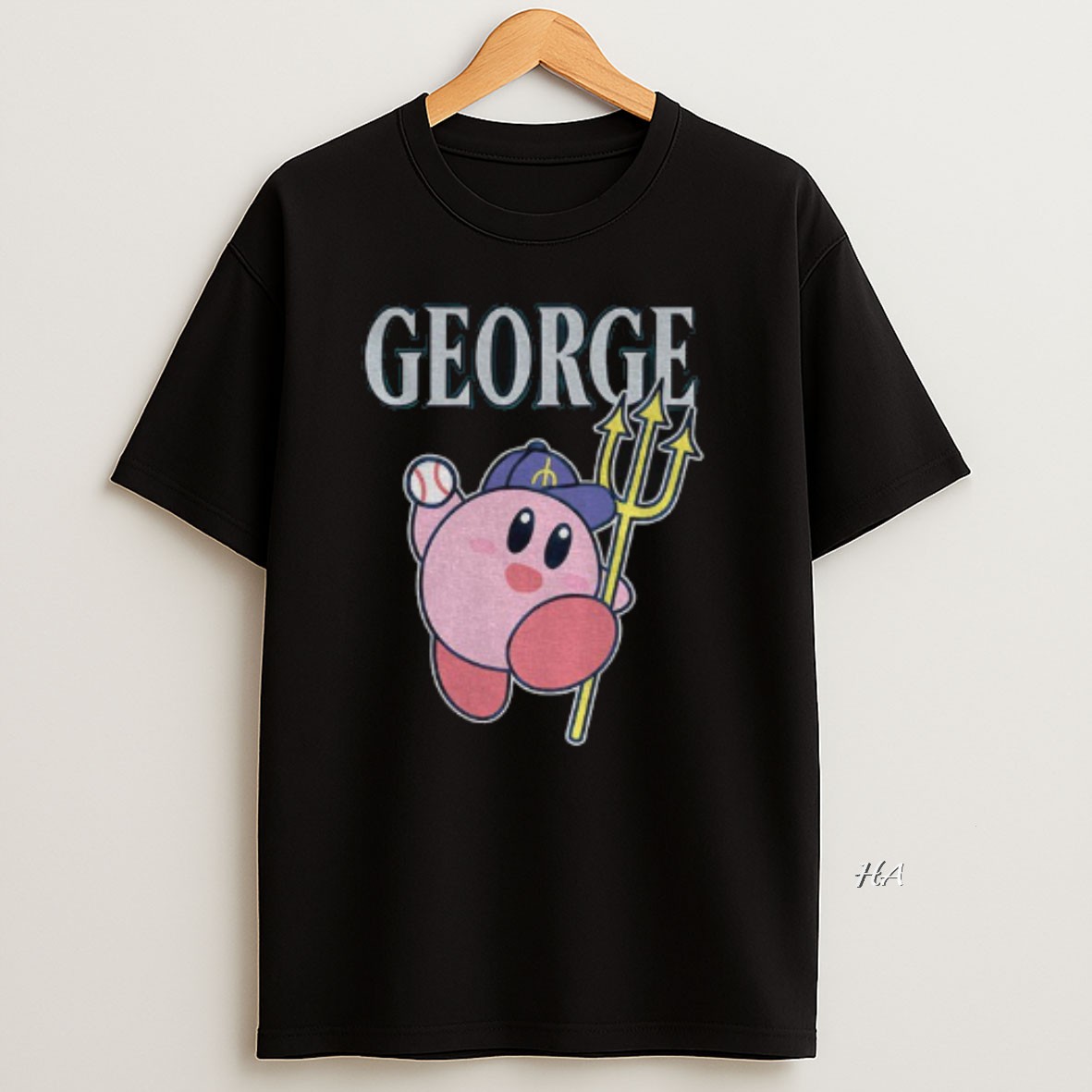 Official Kirby Hold Trident Georges Adventure George Kirby Seattle Mariners Seattle Mariners T Shirt