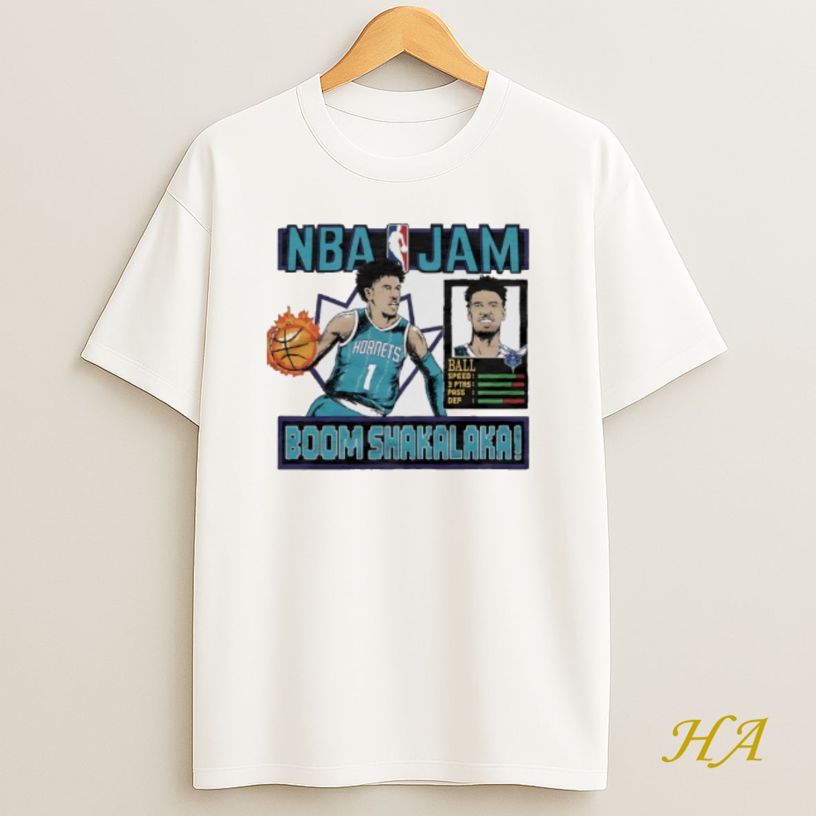 Official Lamelo Ball Boom Shakalaka Charlotte Hornets Nba Jam T Shirt