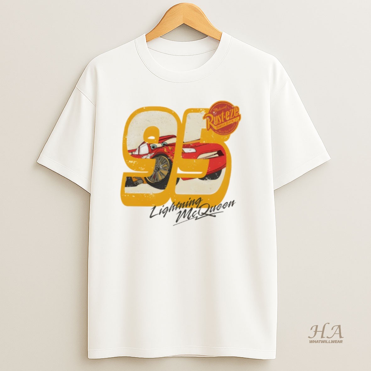 Official Lightning Mcqueen 95 Cars On The Road Disneyworld Shirt