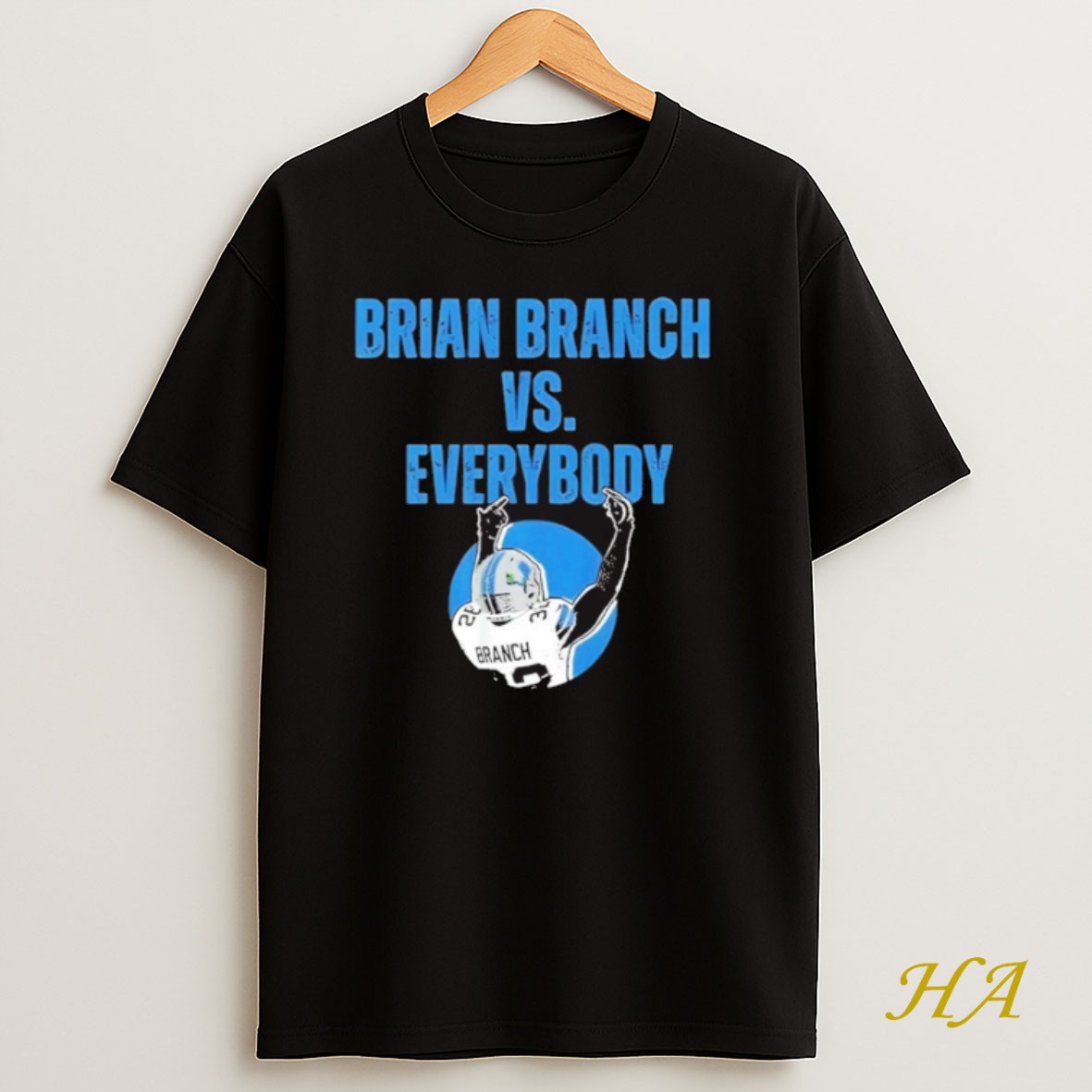 Official Lions Brian Branch Vs Everybody Detroit Lions Nfl 2025 T Shirt
