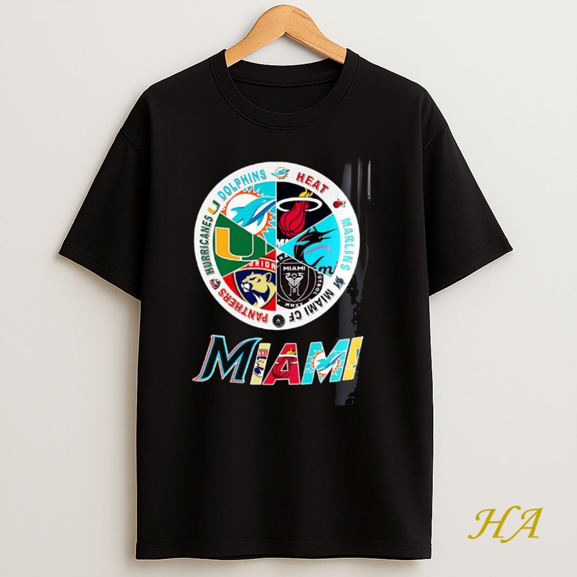 Official Logos Of Sports Teams And Universities In The Miami Florida Area Sports Lovers Shirt