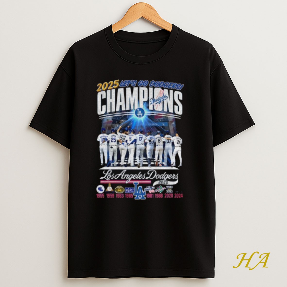 Official Los Angeles Dodgers 2025 Lets Go Dodgers Champions T Shirt