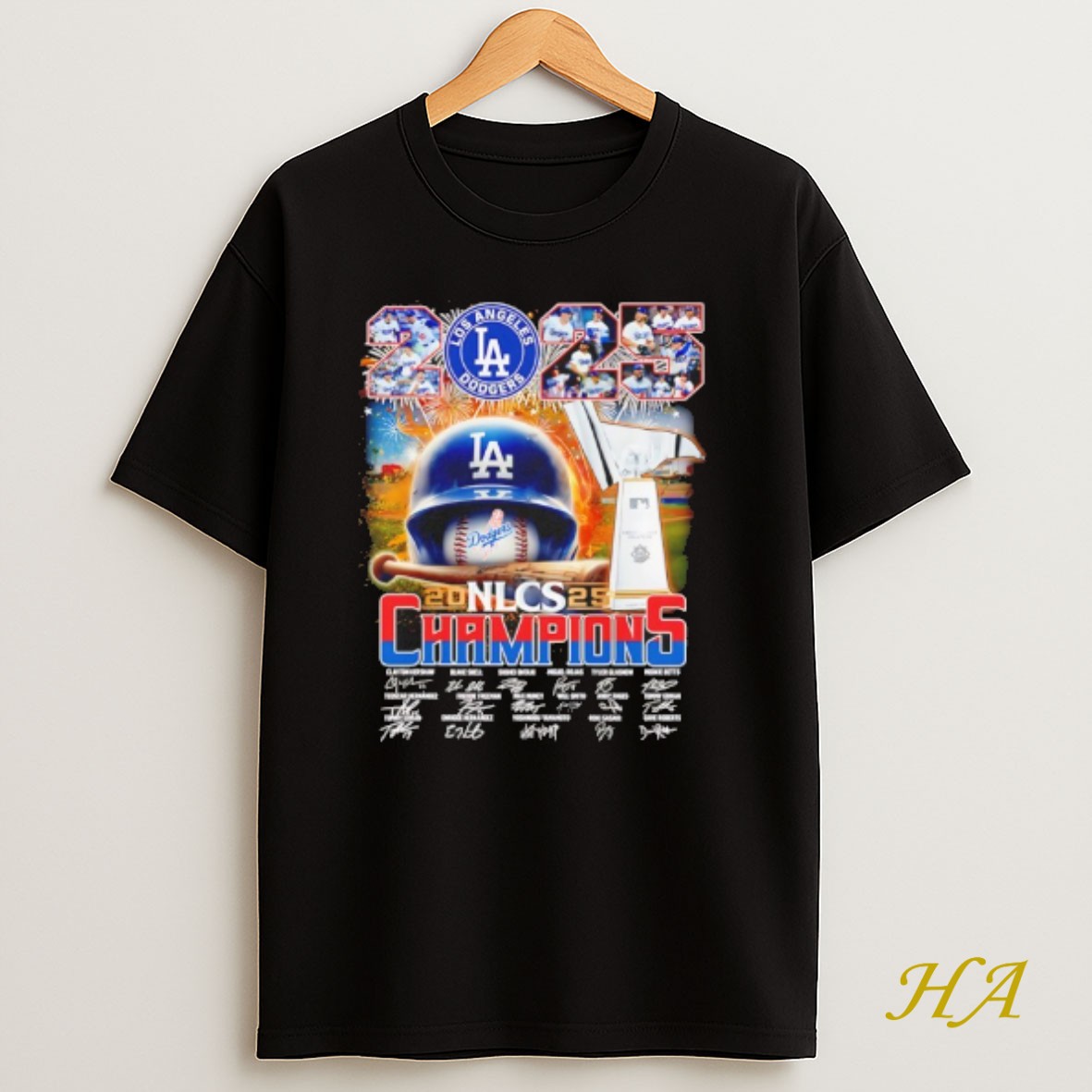 Official Los Angeles Dodgers Nlcs 2025 Signatures T Shirt