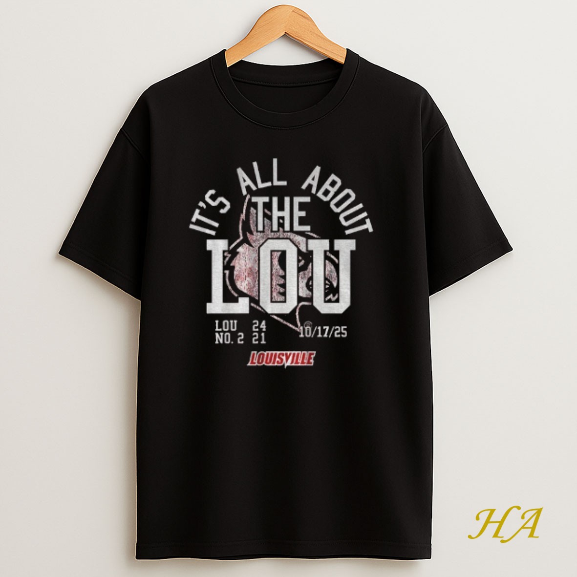 Official Louisville Cardinals Football Its All About The Lou 10 17 25 Logo T Shirt