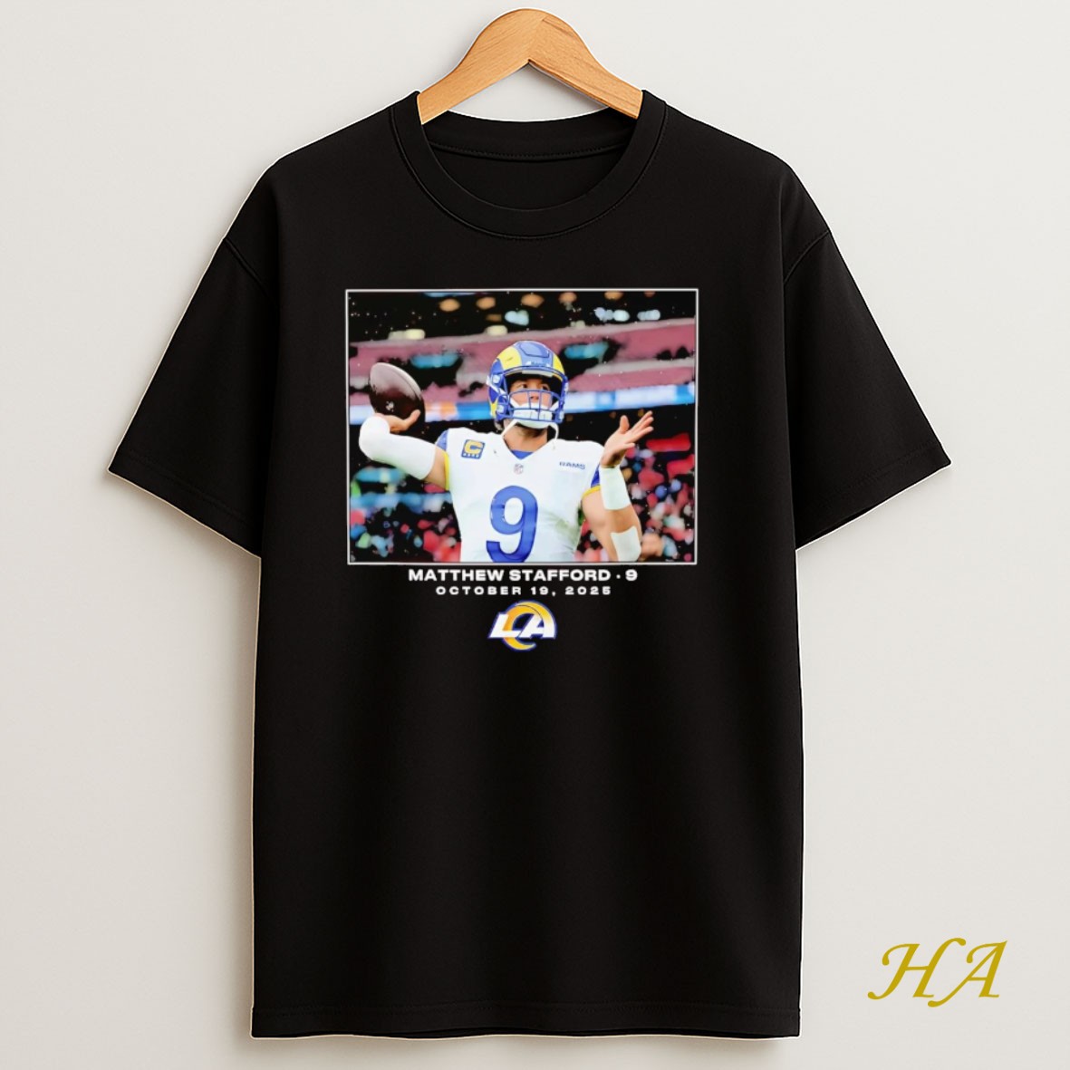 Official Matthew Stafford Features Week 7 October 2025 Los Angeles Rams T Shirt
