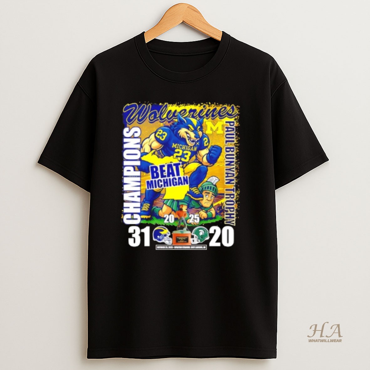 Official Michigan Wolverines 2025 Paul Bunyan Trophy Champions 2025 Shirt